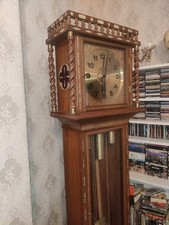 GRANDFATHER CLOCK WORKING  3 DIFFERENT CHIMES