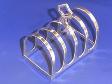 Antique silver Toast Rack Art