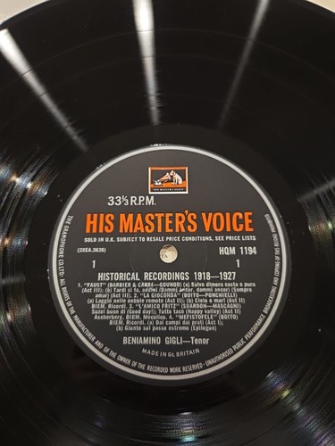 Gigli historic recordings hmv - historic,
