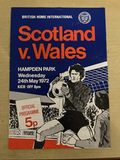 SCOTLAND V WALES - HAMPDEN PARK - BRITISH HOME CHAMPIONSHIP PROGRAMME 1972