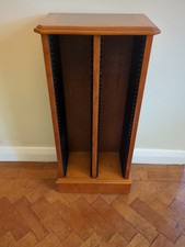 Vintage Solid Mahogany Style Wooden CD Rack 80 CDs.