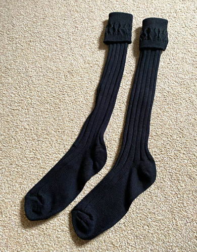 Men black kilt socks - black,