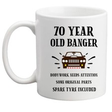 70th birthday mug, funny gift