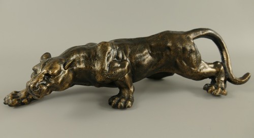 Figurine panther iron lion - iron,