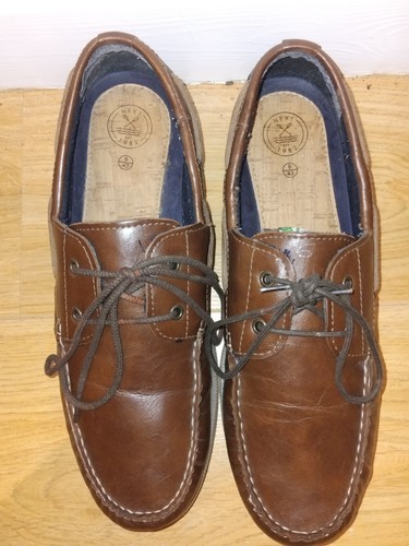 Next men brown leather boat - men's,