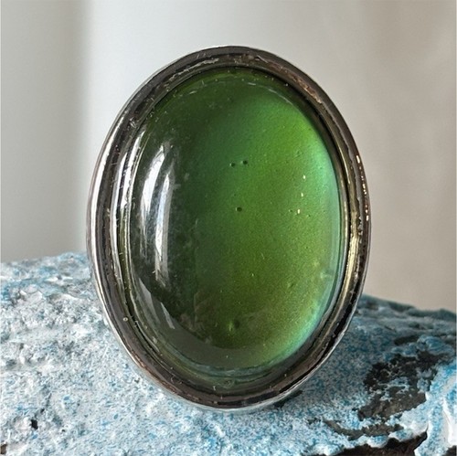 Large oval mood ring - oval, stone