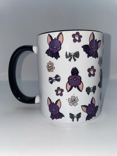 11oz mug bats skulls - bats, bows