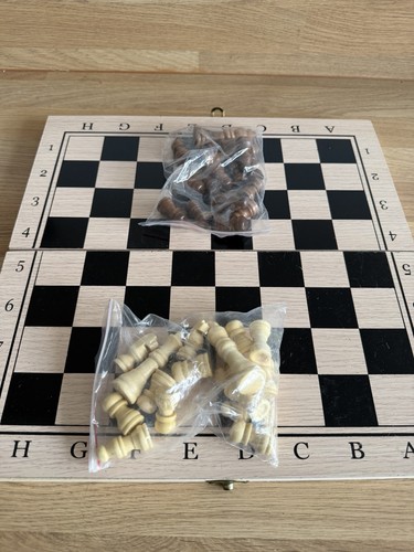 Wooden chess and - wooden, in