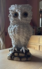 Meissen Ceramic White Owl Oil Lamp (Owl Base Only, Lamp Fitting Required).