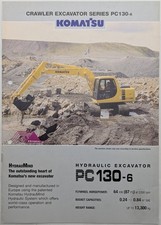 Original Komatsu Crawler Excavators Sales Brochure, Series PC130-6, c 2000