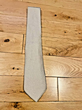 DKNY Donna Karan New York Champagne Gold Textured Shiny 100% Silk Tie Wedding