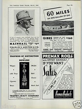 1938 PAPER AD Gibbs Inboard