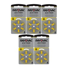 Rayovac Extra Size 10 Hearing Aid Batteries ( 5 X Pack of 6 ) Total 30 Batteries