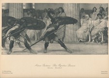 100+yr Old Original c1924 Antique Art Print THE PYRRHIC DANCE By Alma-Tadema