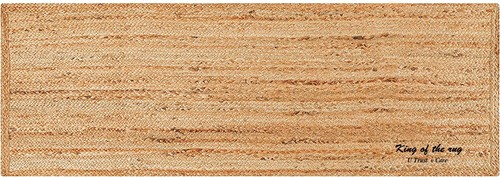 Runner rug jute 100 - 100%, natural