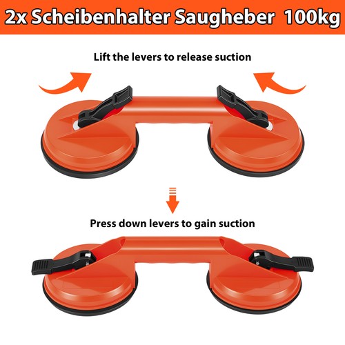 Dual suction lifter glass - suction,