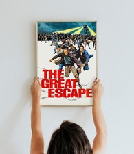 The Great Escape 1963 Movie Poster Print Wall Art Vintage Cult McQueen 60s Film