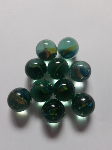 Vintage glass marbles x10 - glass,