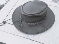 Kakadu traders Australia Brown  Leather Hat medium Aussie outback cowboy