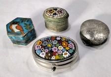 Assorted Miniature Trinket Boxes Mini Pill Box Collection Mixed Damaged See Desc