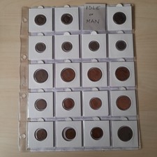 Isle of Man; 19 coins (1p, 2p