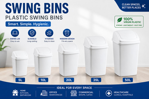 Pc plastic swing bin - bh,