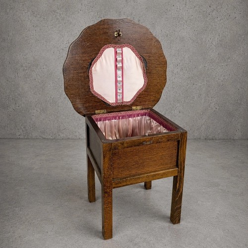 Arts crafts oak sewing box - arts,