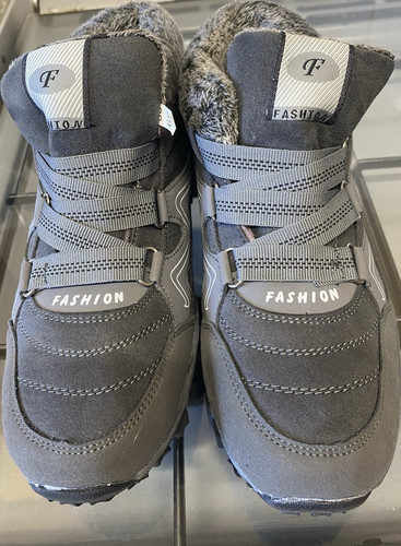 Ladies grey faux suede - faux,