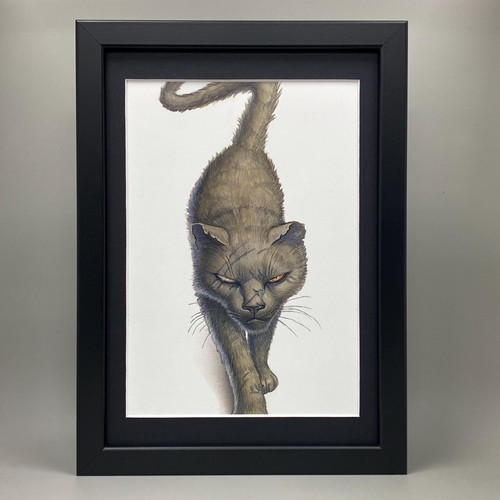Greebo framed art paul - paul, kidby