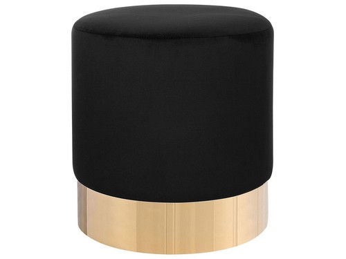 Pouffe sophia black velvet - pouffe,