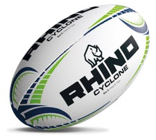Rhino Cyclone Rugby Ball White