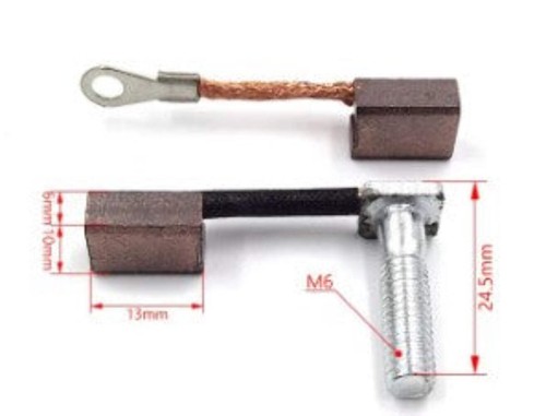 Brush set 10x6x13l bolt - 10x6x13l,
