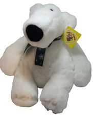 Ark Toys Polar Bear 11" Plush Teddy with Bow – Super Soft Cuddly Toy