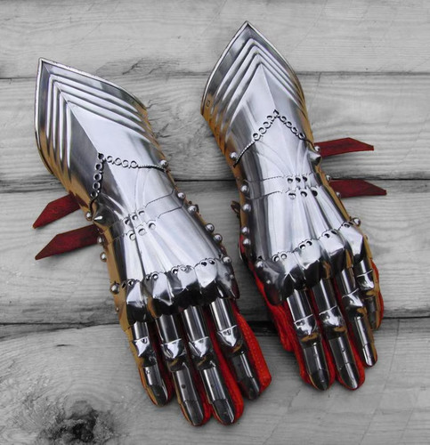 18ga steel gauntlets armor - 18ga,