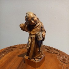 Anri Hand Carved Wood Monk +