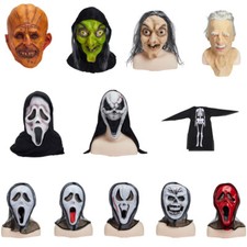 Horror Halloween Scream Mask Old Man Face Mask Fancy Dress Scream Costume Outfit