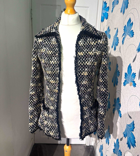 Bouclé tweed jacket black - bouclé,