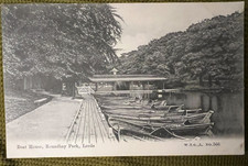 Antique postcard Boat House
