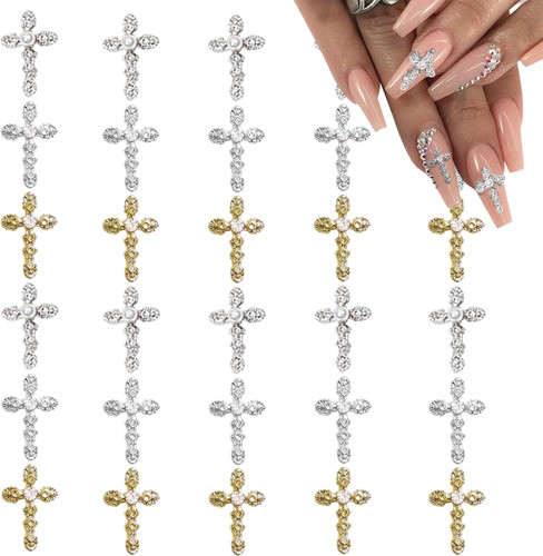Cross nail art charms - 3d,