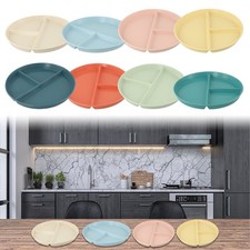 Divided Plate with 3 Sections for Portion Control and Healthy Meal Planning