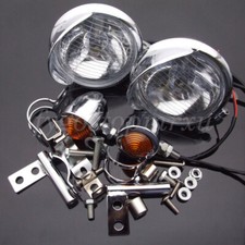 Motorcycle Turn Signal Driving Spot Light Bar Fog lights Set hardward For Harley