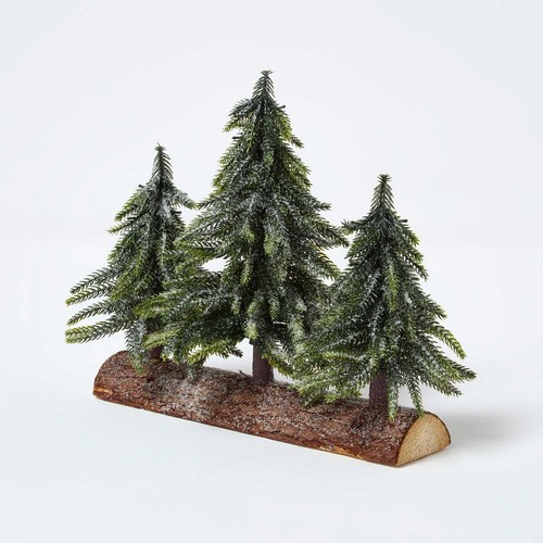 Mini christmas trees frosted - trees,