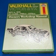 VAUXHALL VICTOR & VX FE SERIES HAYNES MANUAL 1972-1978