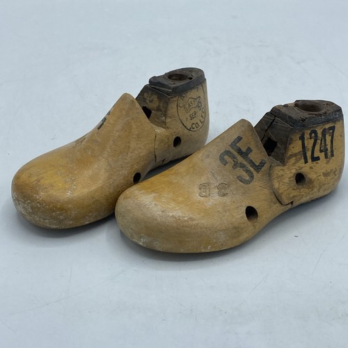 Vintage wooden children shoe - wooden, children's