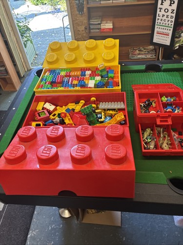 Two large lego containers - lego, plus