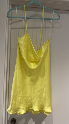 Zara satin yellow cowl - zara,
