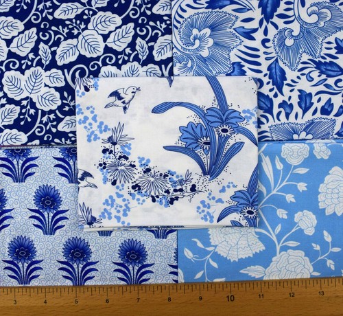 Blue and white floral fat - floral,