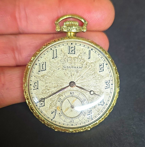 Antique waltham carved gold - ,