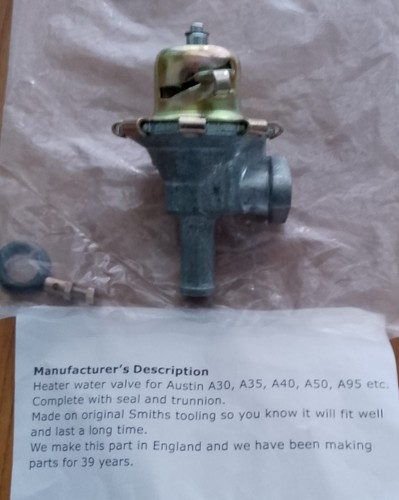 Austin bmc heater water valve - water,