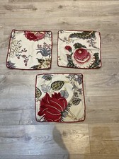 Vintage Set Of 3 Cushion Covers Forrest Garden Oriental Scene 37cm X 37cm GC